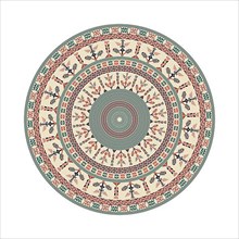 Circular pattern in traditional Palestinian style