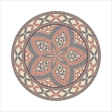 Circular pattern in traditional Palestinian style