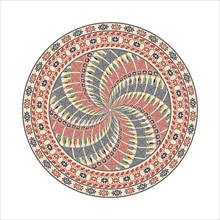 Circular pattern in traditional Palestinian style
