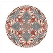 Circular pattern in traditional Palestinian style