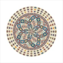 Circular pattern in traditional Palestinian style