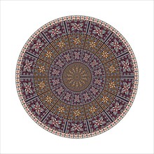 Circular pattern in traditional Palestinian style