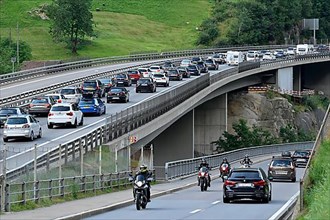 Congestion Gotthard road tunnel Wassen