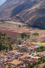 View of the valley of the Rio Urubamba