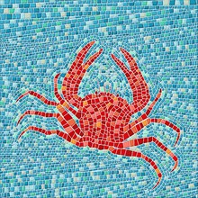 Red crab mosaic