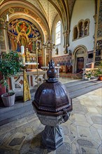 Baptismal font in the church of St. Martin in Blaichach
