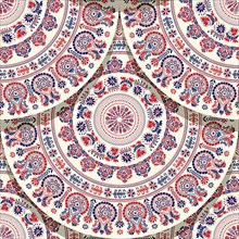 Seamless pattern with Hungarian traditional motif for your design