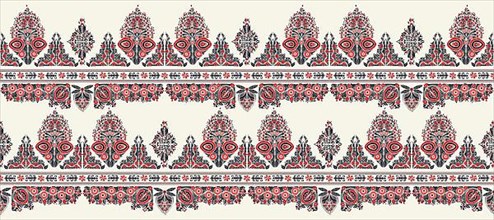 Hungarian seamless vector pattern. Kalocsa floral ethnic ornament. Traditional embroidery flower design for print