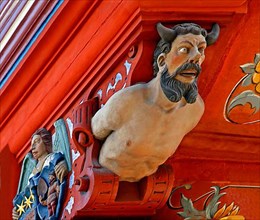 Carving on half-timbered house