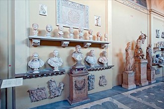Corridor of the Chiaramonti Museum with marble busts