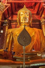 Large seated Buddha statue