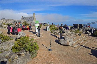 Tourists on the plateau of Table Mountain