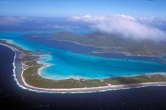 Bora Bora with lagoon