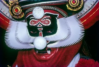 Kathakali Red Beard a vicious and vile type characters are presented in this form in Kerala Kalamandalam in Cheruthuruthy near Soranur