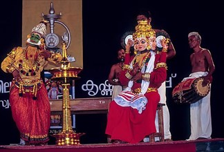 Krishnattam dance drama and presents the story of Krishna in Kerala Kalamandalam in Cheruthuruthy near Soranur