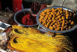 A Shop selling pooja items turmeric