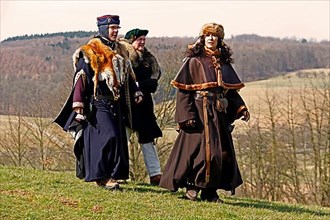 Medieval dressed people