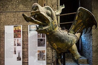 Original copper dragon from the top of the Belfry Tower in Ghent