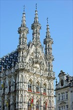 The Gothic town hall in the Brabantine late Gothic style at the Grote Markt