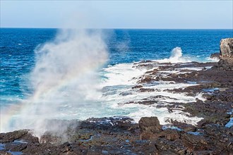 Breakwater on the coast of Hispanola Island
