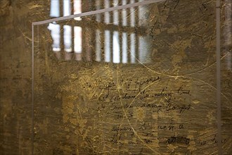 Writing on the wall of a condemned soldier on death row in the town hall of Poperinge
