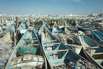 About 7000 fishing boats moored in the harbour