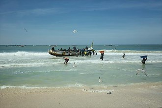 Traditional fishing beach