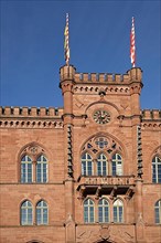 Facade of the town hall built in 1865 in Tauberbischofsheim