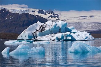 Icebergs in Joekulsarlon Glacier Lagoon