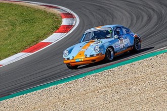 Historic racing car Porsche 911 at car racing for classic cars youngtimer classic cars 24-hour race 24h race