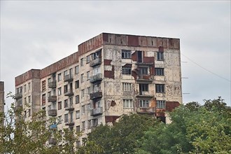 Occupied abandoned tower block