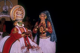 Pacha Green noble and the divine and Minukku radiant characters in Kathakali