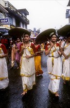 Athachamayam procession in Thripunithura during Onam near Ernakulam