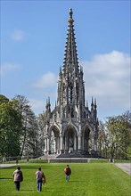 Dynasty monument to King Leopold I in extravagant neo-Gothic style in Laeken near Brussels