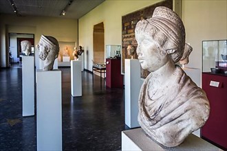 Collection of antique sculptures at the Cinquantenaire Museum in Brussels