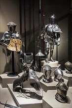 Collection of medieval armour