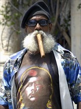 Man smoking cigar