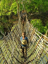 Bamboo bridge in Malawi