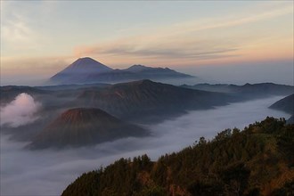 Smoking volcano Gunung Bromo