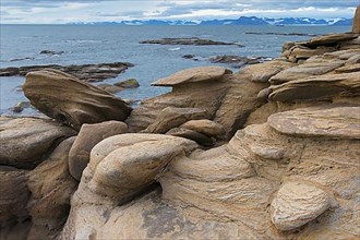Festningen sandstone rock formation near Boltodden