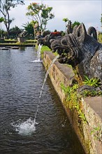 Water features and water basins in the Tirta Gangga water temple