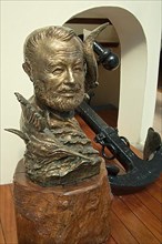 Bronze statue Ernest Hemingway and Blue Marlin