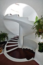 Spiral staircase in Mirador del Rio viewpoint