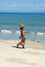 Local woman on Nosy Be beach