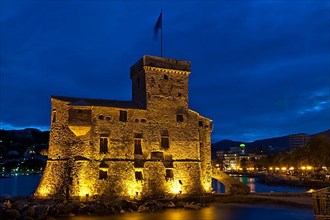 Fort built in 1551 in the harbour of the winter spa and seaside resort of Rapallo