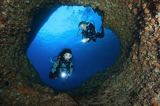 Diver in Nereus Cave