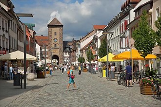 Historic Riettor with pedestrian zone in Villingen