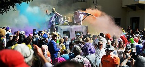 Los Llanos: The traditional powder festival is an integral part of the carnival on La Palma. La Palma