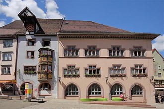 Late Gothic Old Town Hall with crane dormer in Rottweil