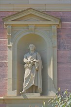 Sculpture by writer Friedrich Schiller at the Georgenaeum in Calw